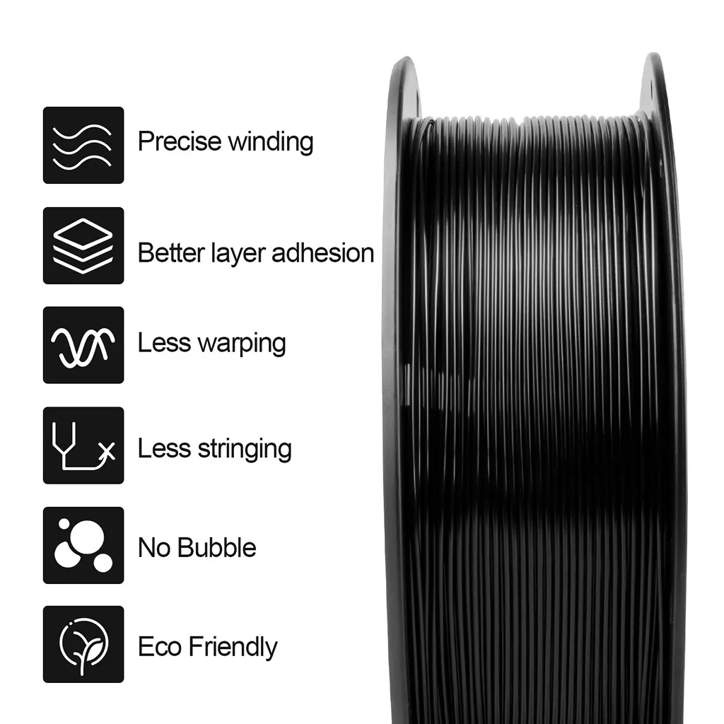 10 Rolls PETG-Eco Filament 1.75mm, TINMORRY PETG-Eco 3D Printing Filament for FDM 3D Printers, 10 KG, Black_3.webp