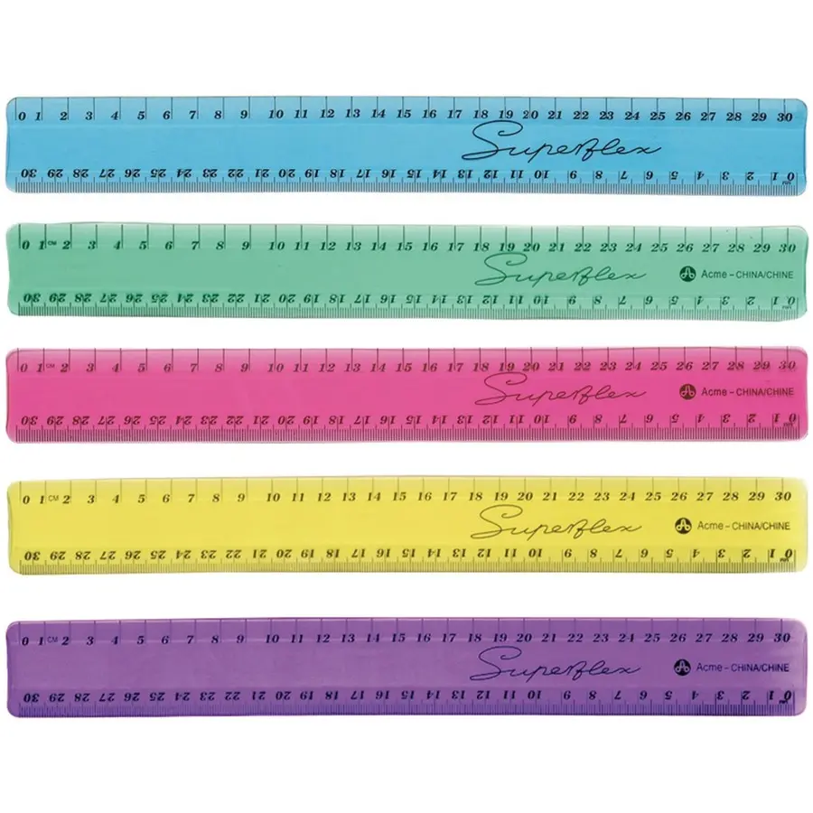 REGLE SUPERFLEX INCASSABLE 30 CM ASST