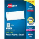Avery® - Étiquettes rectangulaires blanches avec technologie Sure Feed  1/2X1-3/4     8000 / boîte