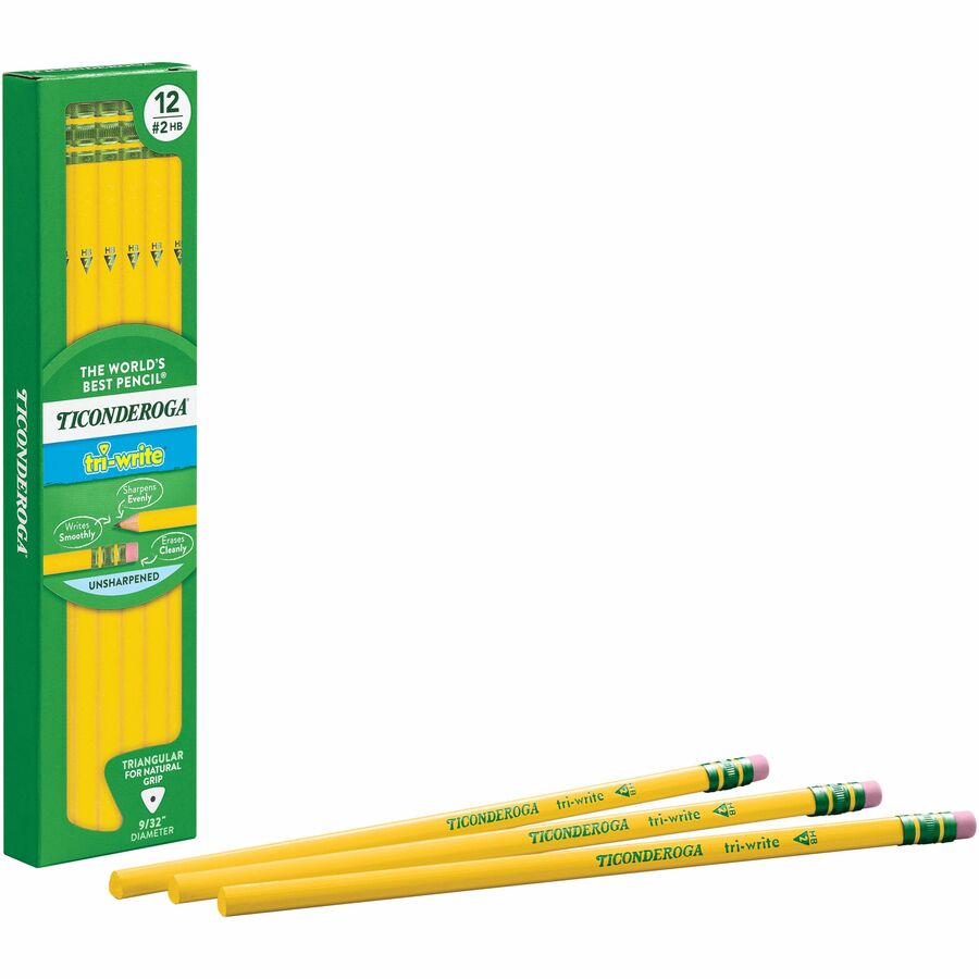 CRAYON MINE TICONDEROGA TRIANGULAIRE 2 HB BTE12