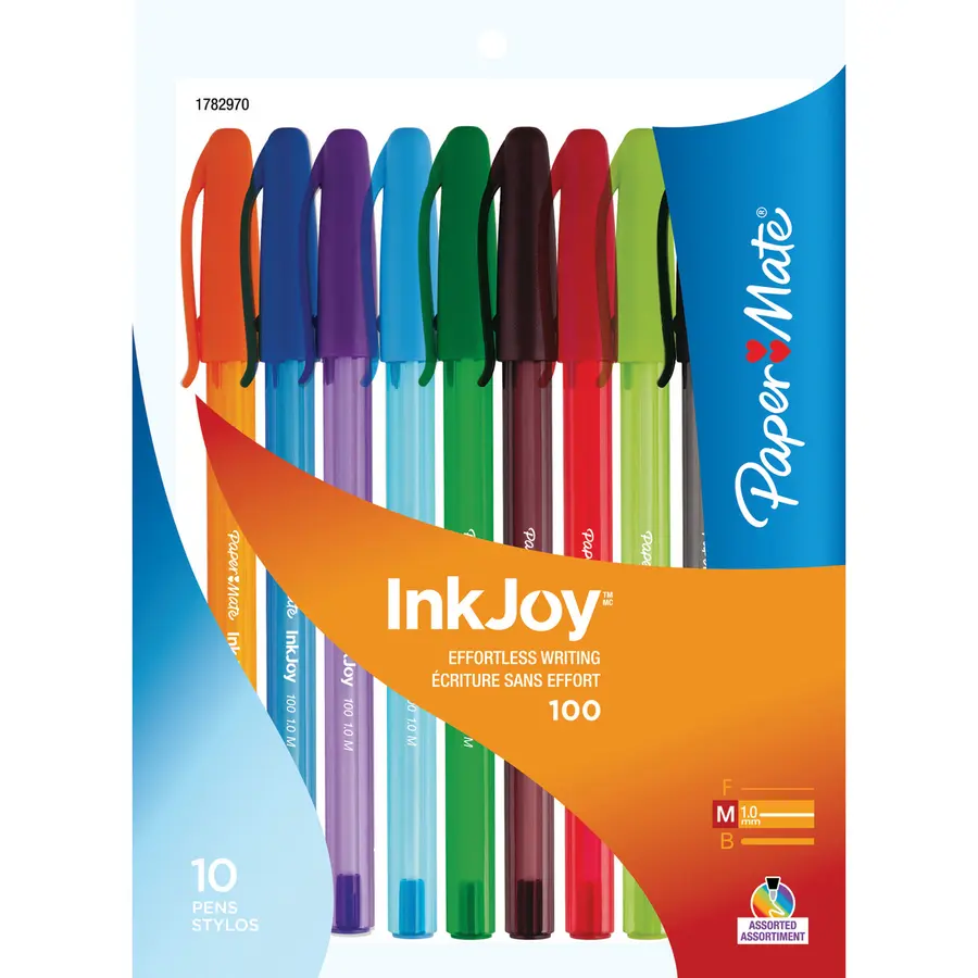 STYLOS PAPER MATE INKJOY 100 COULEURS ASS. 10 / emballage