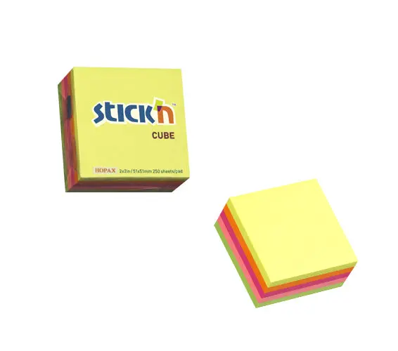 POST-IT  2 x 2 NÉON cube/250f  STICK'N