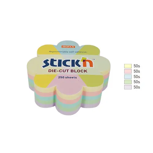 POST-IT  FLEUR  PASTEL  pqt/250 STICK'N