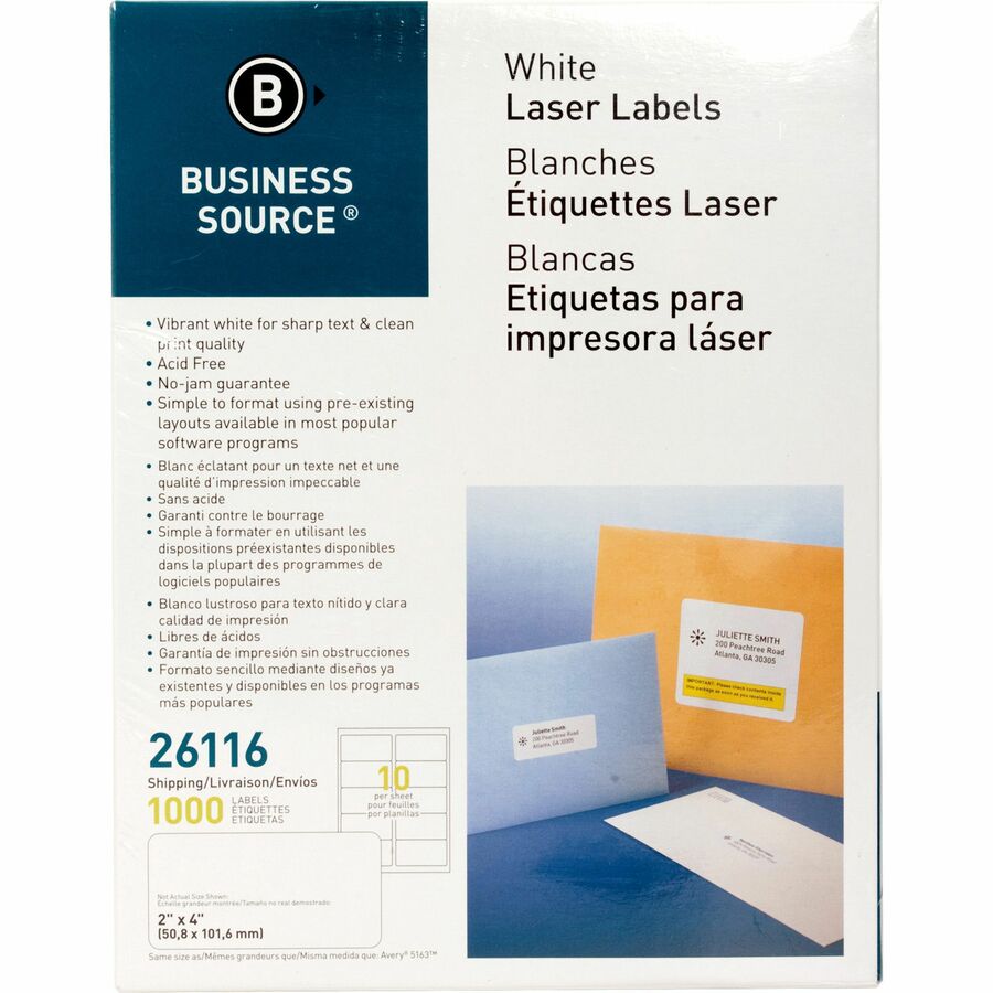 ETIQUETTES LASER 2X4 BLANC 1000 / emballage
