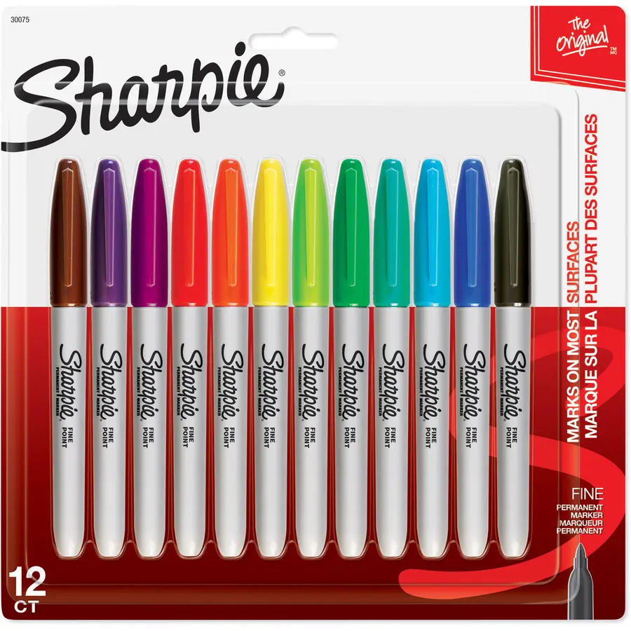 MARQUEUR SHARPIE FIN ASSORTIS - 12 / emballage