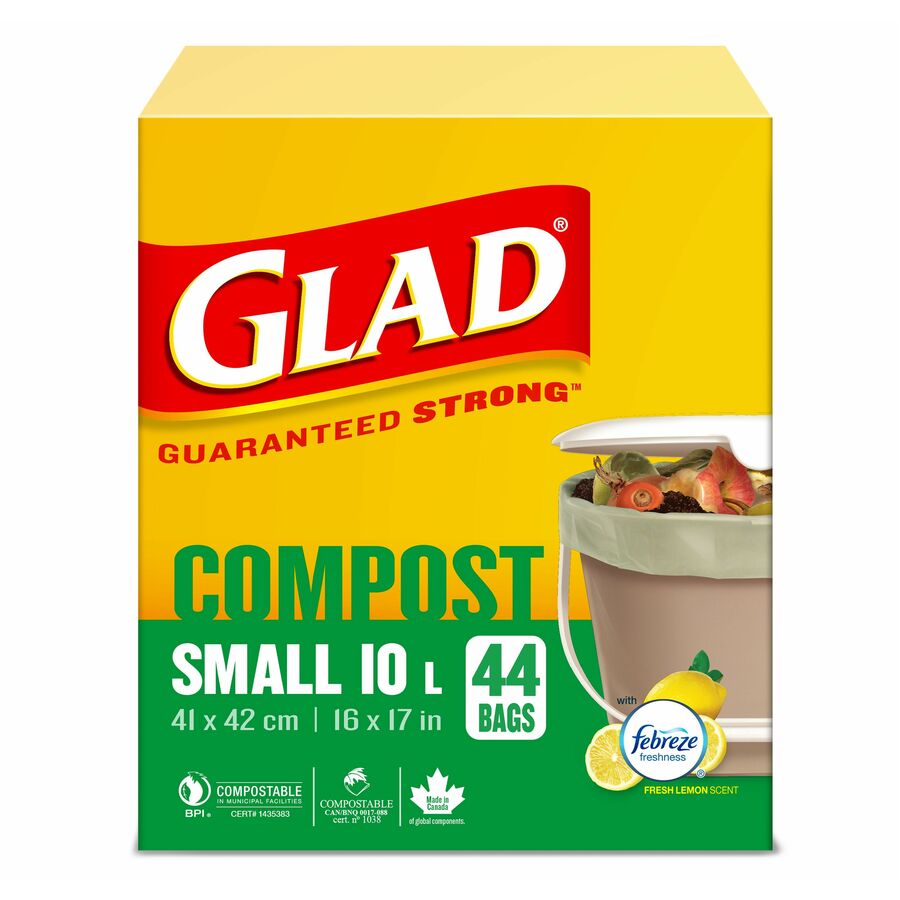 SAC GLAD COMPOST.10L 16"X1 @44