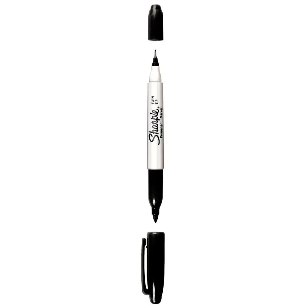 [32201] Marqueur Sharpie double pointe noir Noir