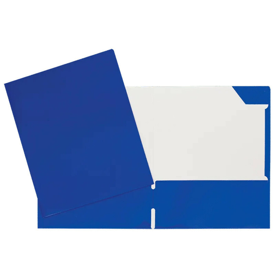 COUVERTURE LAMINÉE 2 POCHETTES BLEU ROYAL