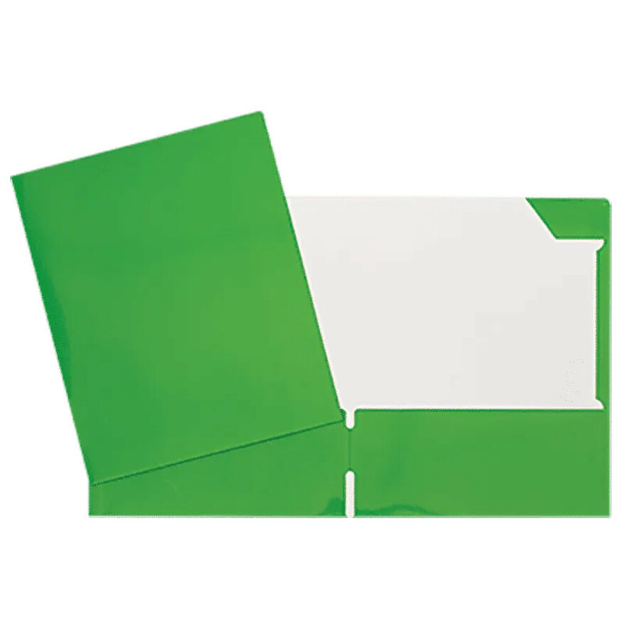 COUVERTURE LAMINÉE 2 POCHETTES VERT