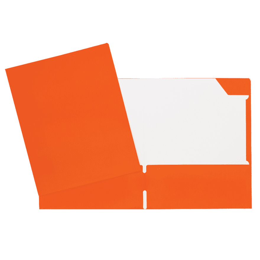 COUVERTURE LAMINÉE 2 POCHETTES ORANGE