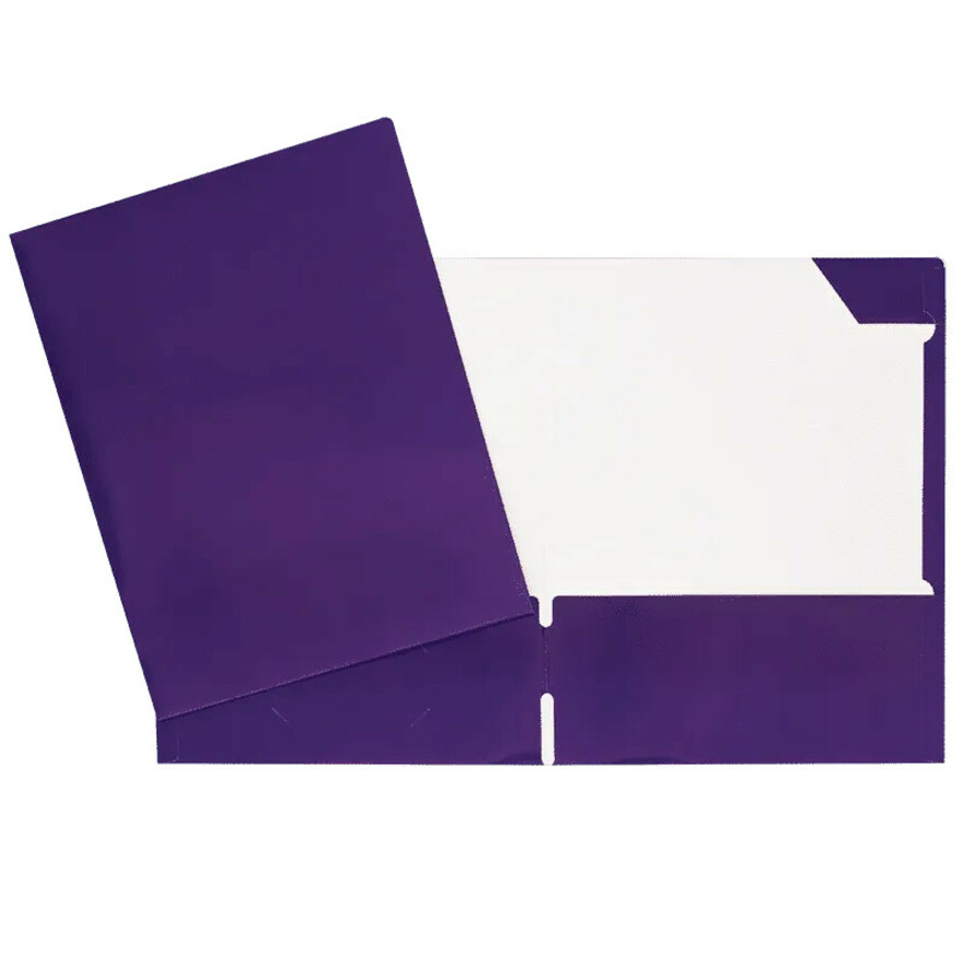COUVERTURE LAMINÉE 2 POCHETTES MAUVE