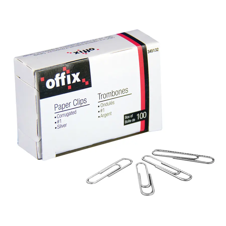 TROMBONES OFFIX -DENTELÉES 1-1/4" # 1 - 100 / boîte