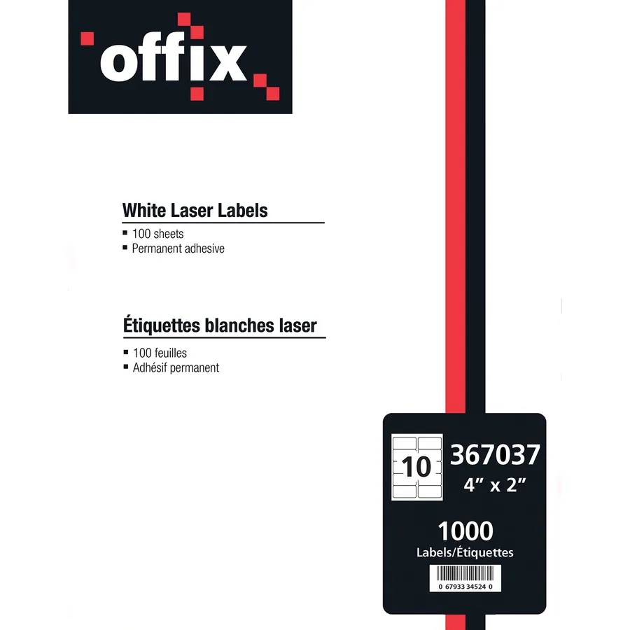 05163 ETIQUETTES LASER 4 X2 '' OFFIX (1000)