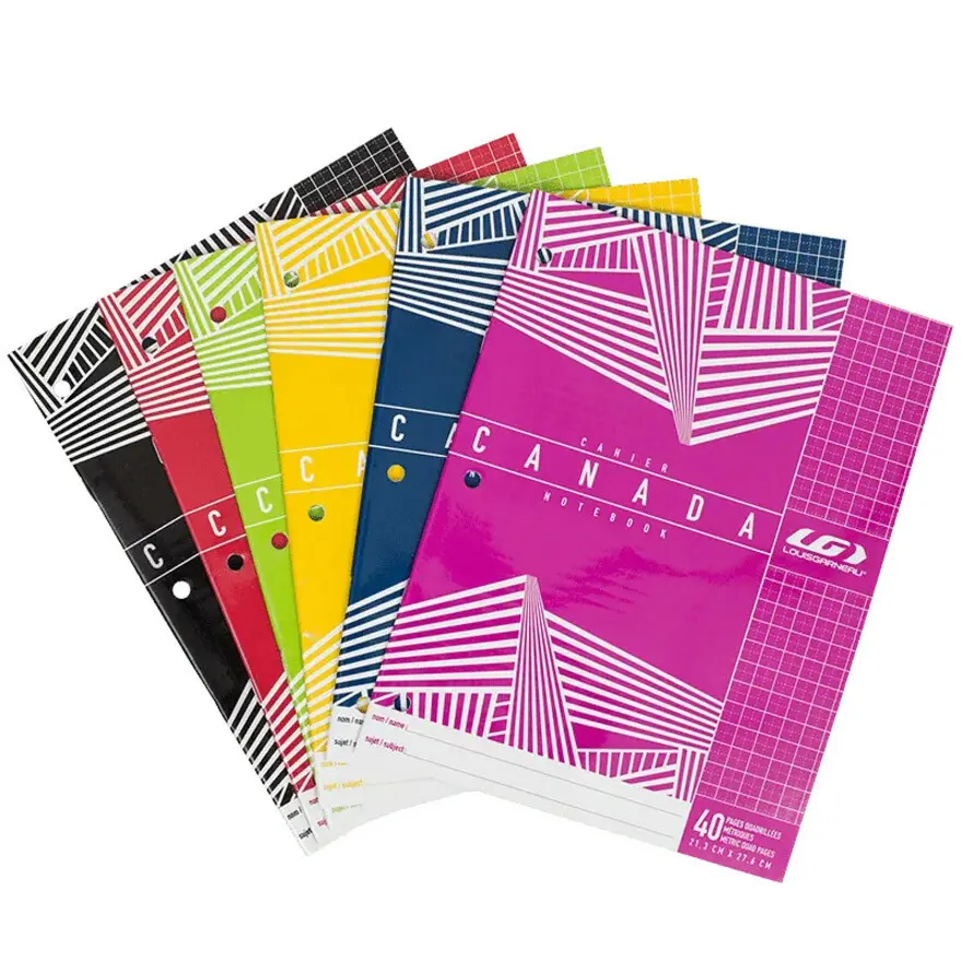CAHIER CANADA  QUADRILLÉ 1 CM    L.Garneau, 40 pages