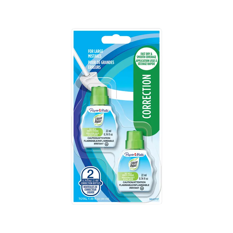 LIQUIDE CORR+PINCEAU Liquid Paper pqt/2