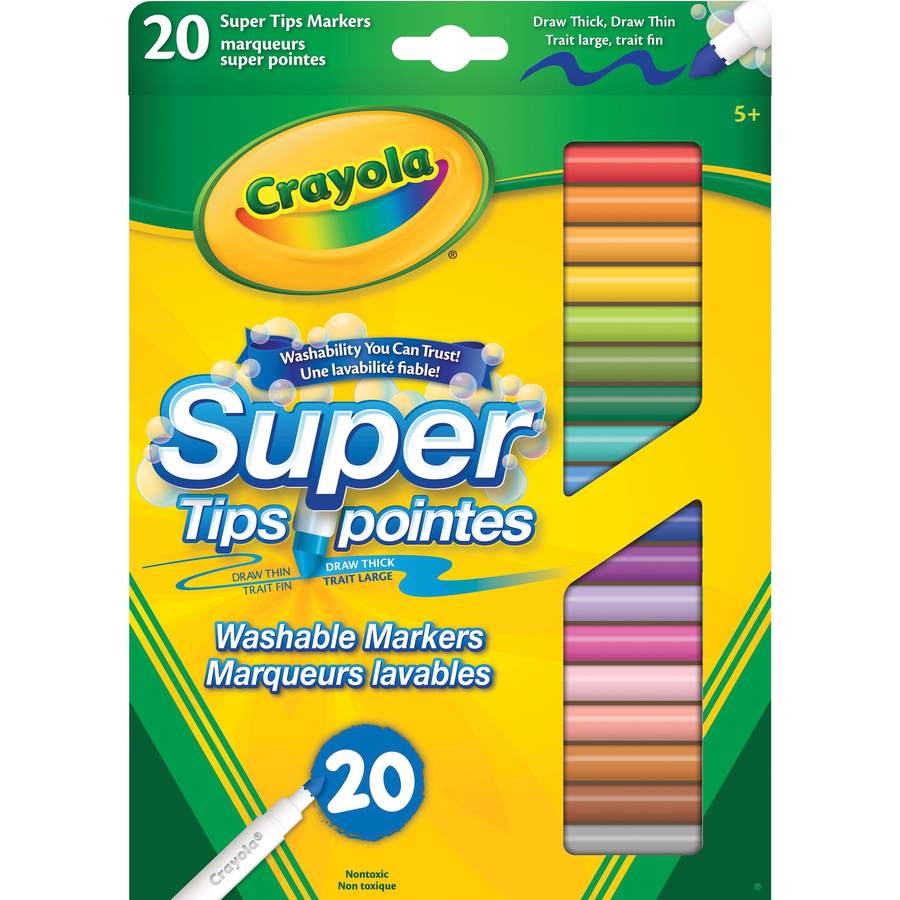 MARQUEUR CRAYOLA SUPER TIPS LAVABLE 20F