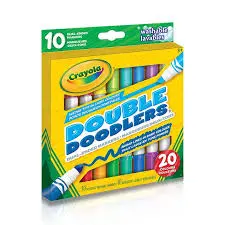 MARQUEURS CRAYOLA DOUBLE POINTES     BTE/10