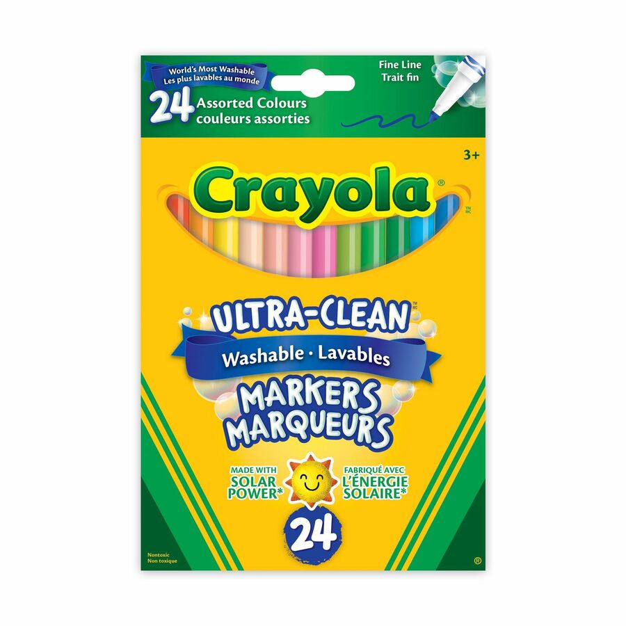[56-8524] MARQUEURS CRAYOLA LAVABLES          24/ emballage - Trait Fin