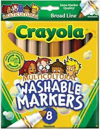 Marqueur Crayola couleur peau bte/8