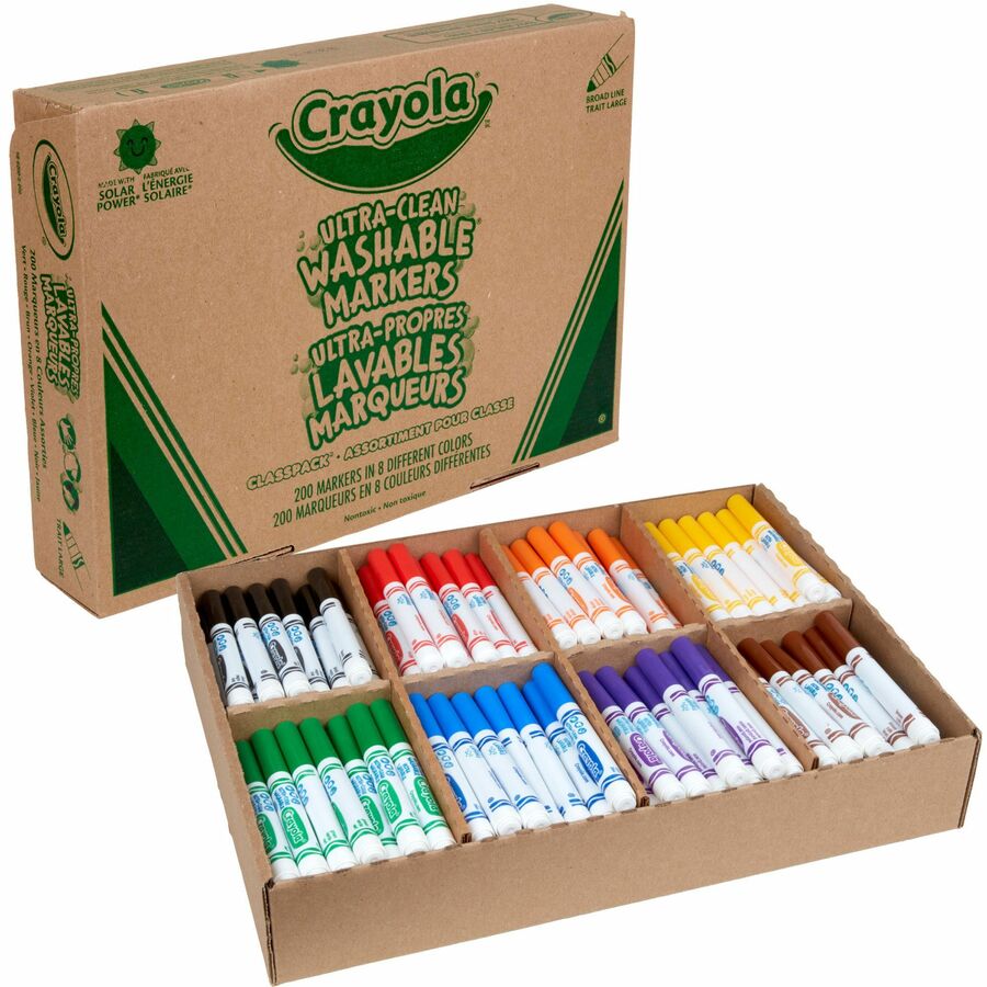CRAYOLA - Marqueurs boîte de 200 - 25x 8 couleurs