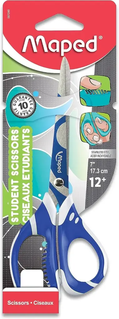 Ciseaux Zenoa 7"/17cm Bouts Pointus Couleurs variées