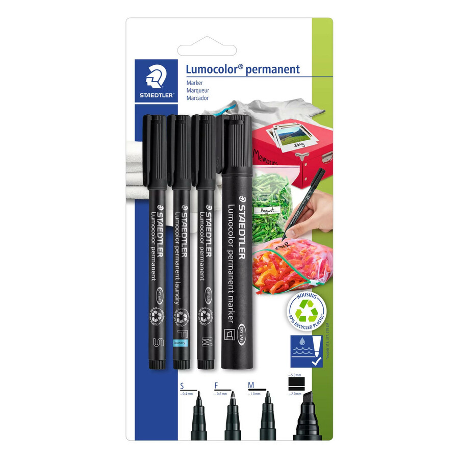 [60BK6] MARQUEUR STAEDTLER S-F-M-Biseauté  4 / emballage