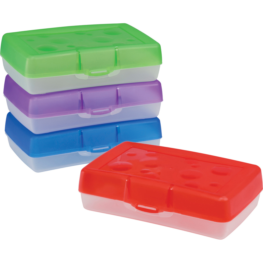 Étui a crayon en plastique Spacesaver assorties