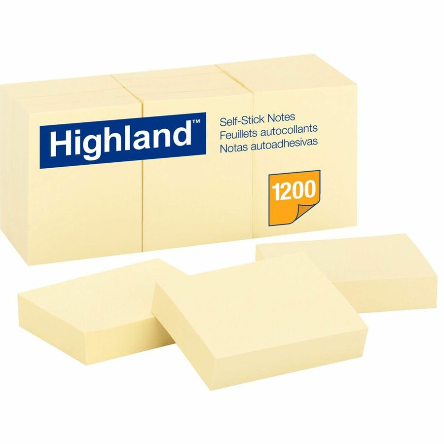 POST-IT HIGHLAND 1.5X2 JAUNE (12)
