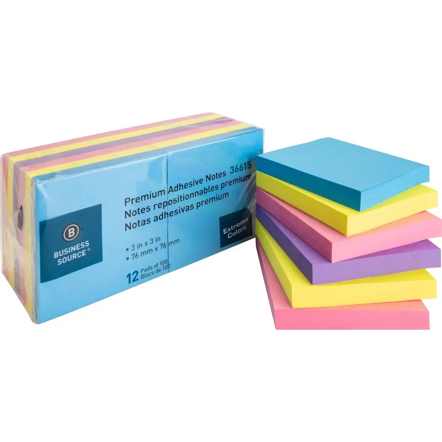 POST-IT 3 X 3   Couleur Extreme  pqt/12