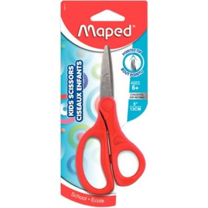 CISEAUX DROITIERS 5" SEMI-POINTUS MAPED