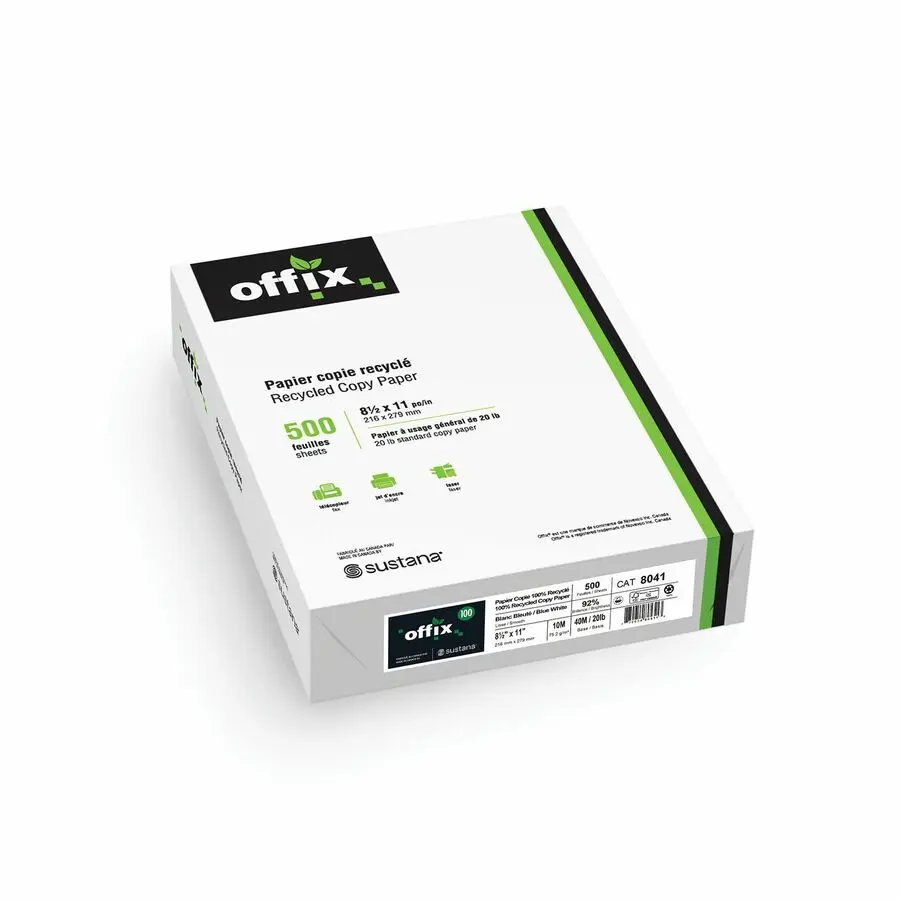 Papier recyclé Offix® 100 8-1/2x11 par 2500