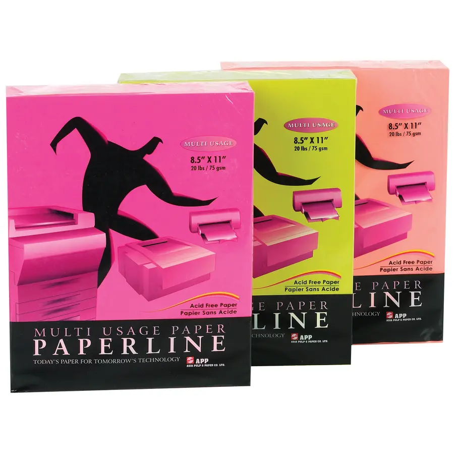 Paperline Papier couleur multi-usages, 20lb 8 1/2''x11'' Paperline, Rose cyber
