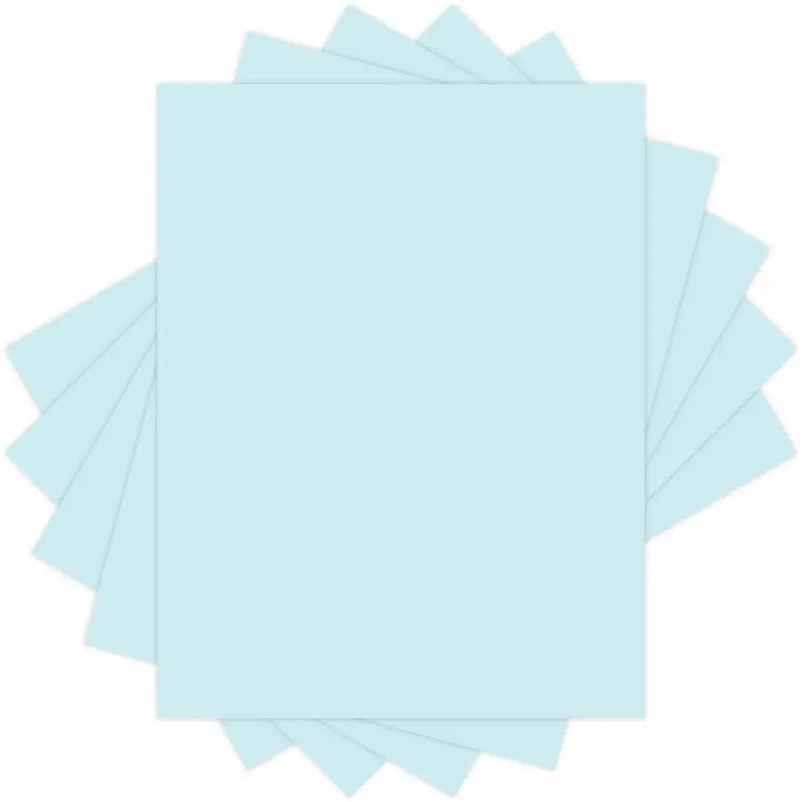 [94284] Papier format lettre - 8 1/2 x 11 - 20 lb   Lisse - Sans acide - Bleu - pqt/500 