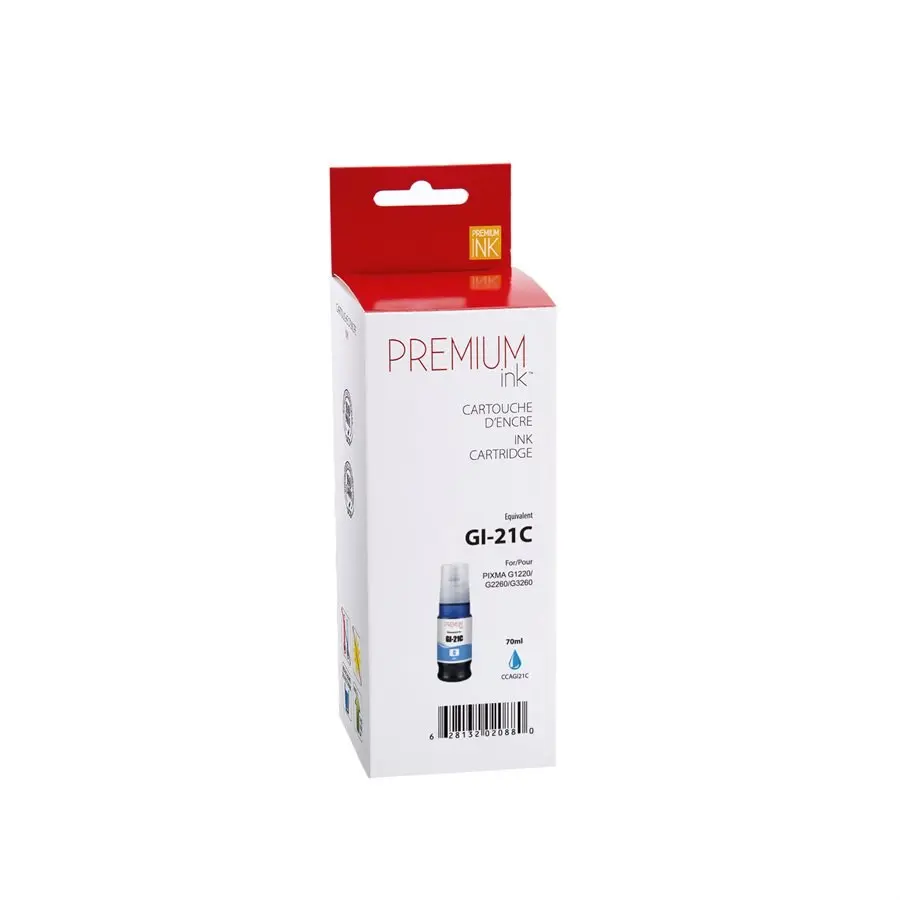 CANON GI-21 BOUTEILLE D'ENCRE COMPATIBLE CYAN (4537C001)