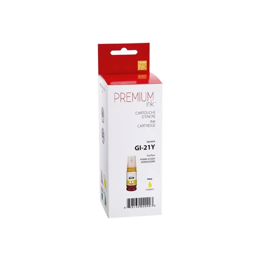CANON GI-21 BOUTEILLE D'ENCRE COMPATIBLE JAUNE (4539C001) NUT