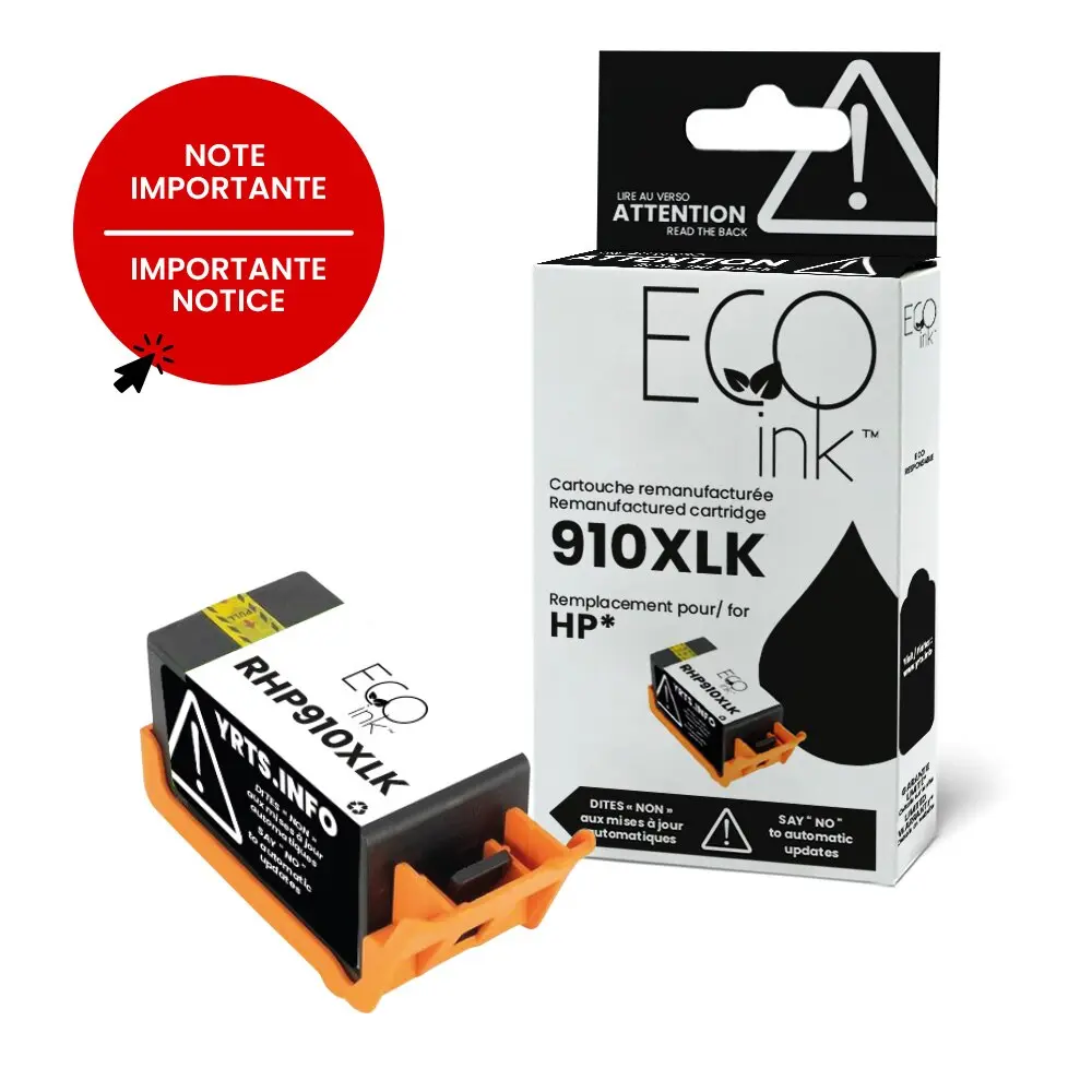 HP 3YL61AN (NOIR) NO.910XL GÉNÉRIQUE 825P JCT