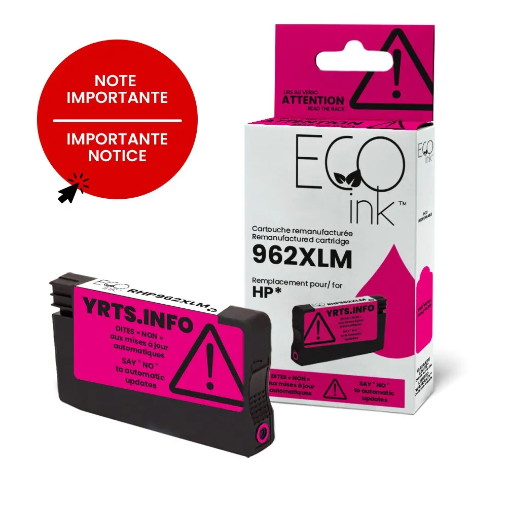 HP 3JA01AN (MAGENTA) NO.962XL GÉNÉRIQUE 1.6K JCT