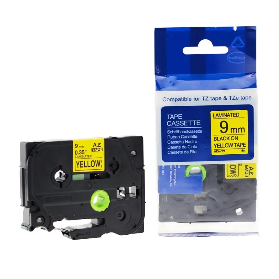 BROTHER TZE-621 (NOIR SUR JAUNE) 9MM GÉNÉRIQUE NUT