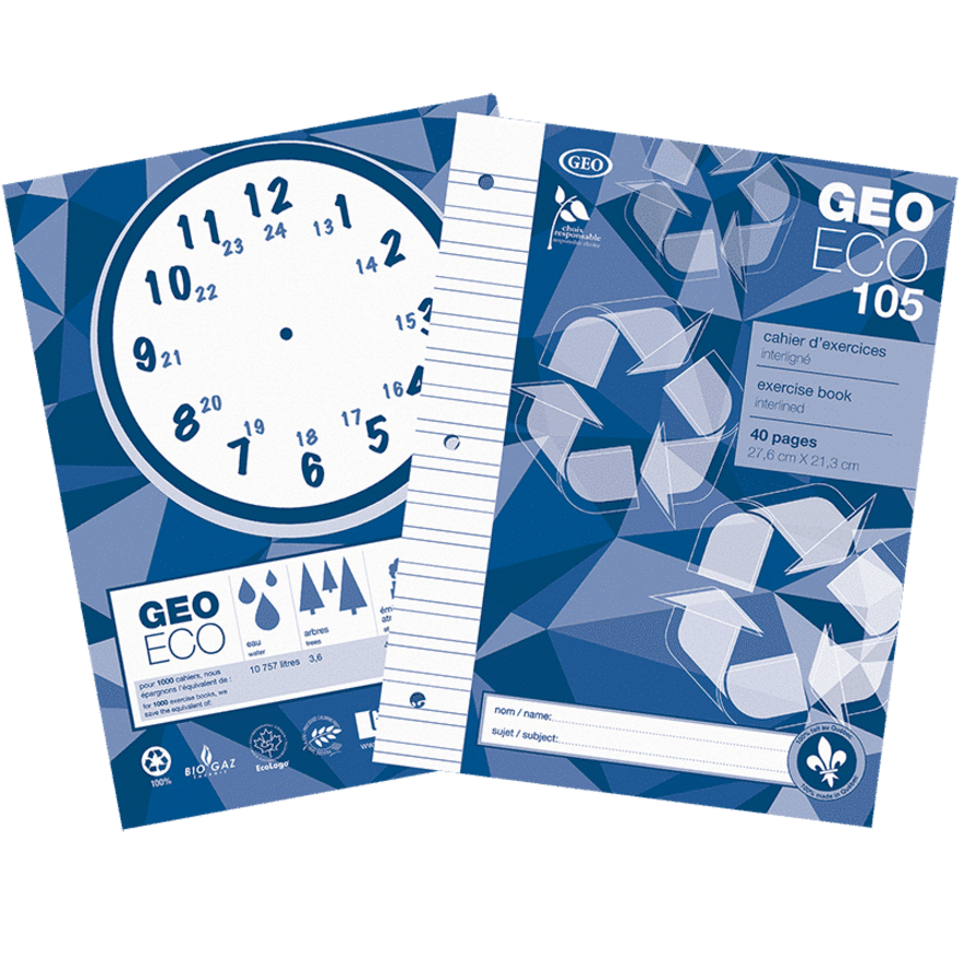 [EC105] EC105 CAHIER INTERLIGNÉ   8.5x11  GEO