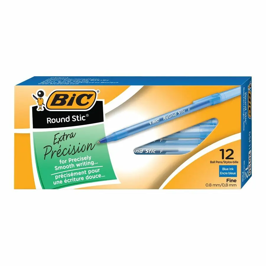 BIC ROND FIN Bleu - 12 / boîte