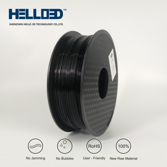 HELLO3D FILAMENT PLA BLACK 1KG