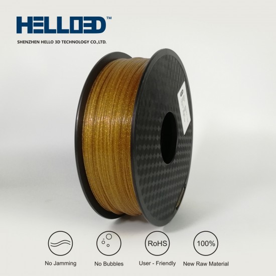 HELLO3D FILAMENT PLA SHINING GOLD 1KG