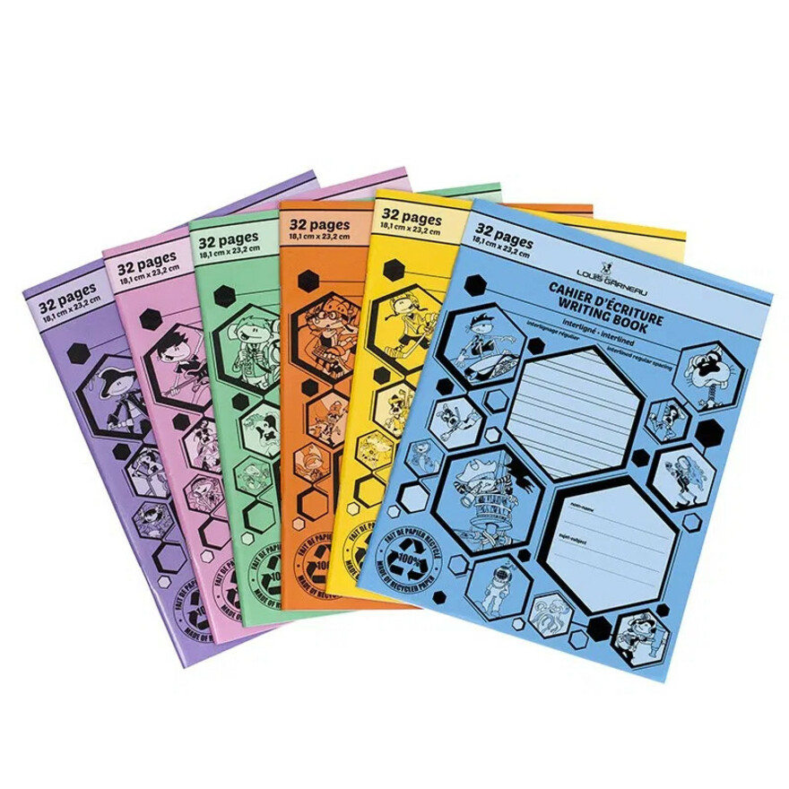 CAHIER INTERLIGNÉ 32PAGES BLEU