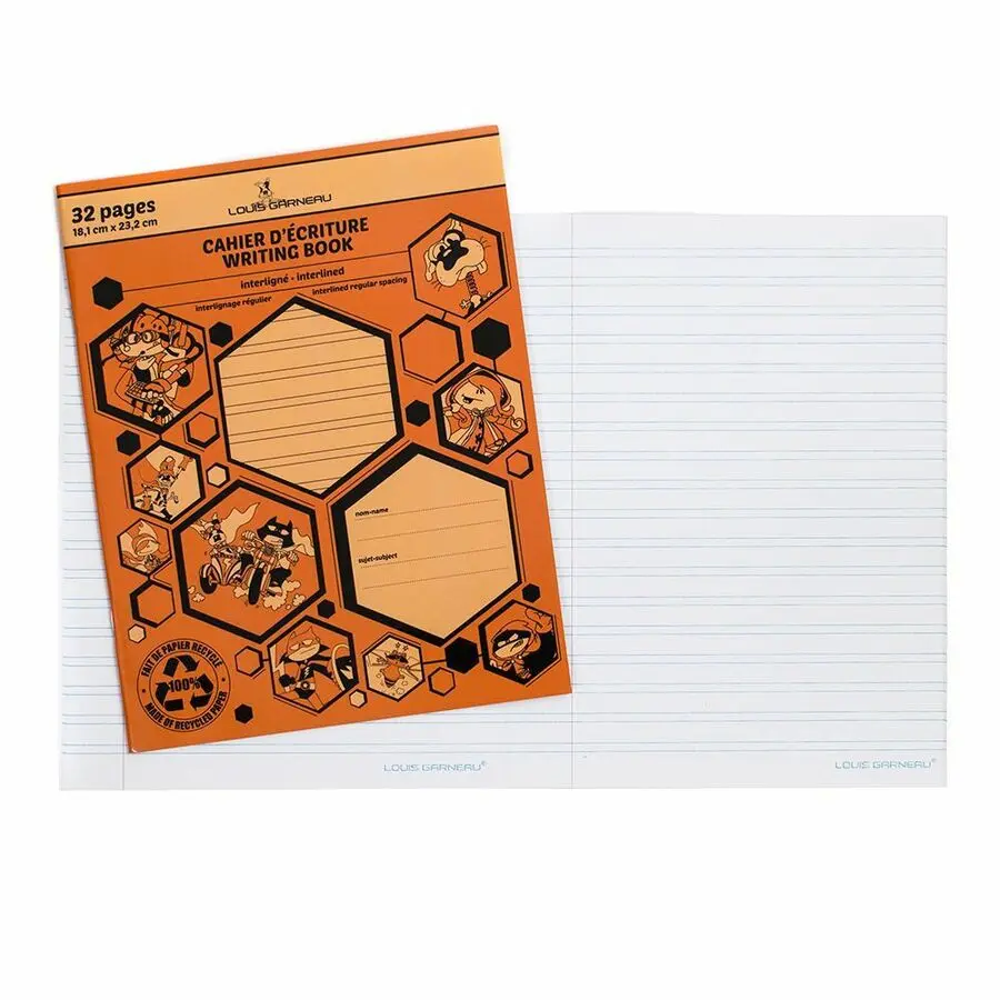 Cahier d'écriture Interligné 32 pages Orange