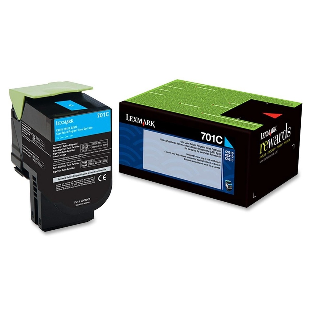 Lexmark 70C10C0 (CYAN) NO.701C ORIGINALE 1K RDM