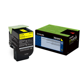 Lexmark 70C1HY0 (JAUNE) NO.701HY ORIGINALE 3K