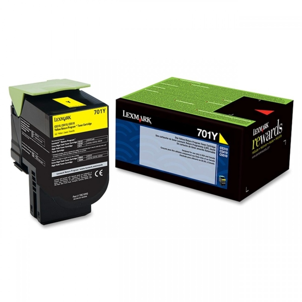 Lexmark 70C10Y0 (JAUNE) NO.701Y ORIGINALE 1K RDM