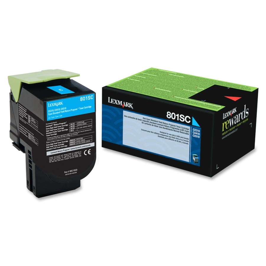 Lexmark 80C1SC0 (CYAN) NO.801SC ORIGINALE 2K