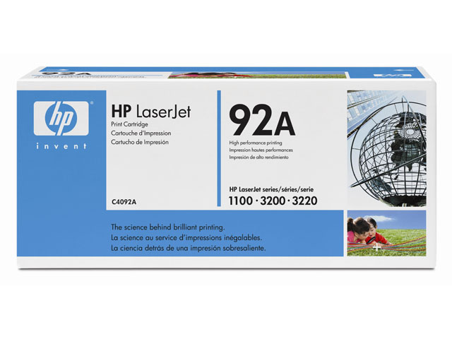 HP C4092A (NOIR) NO.92A ORIGINALE 2.5K