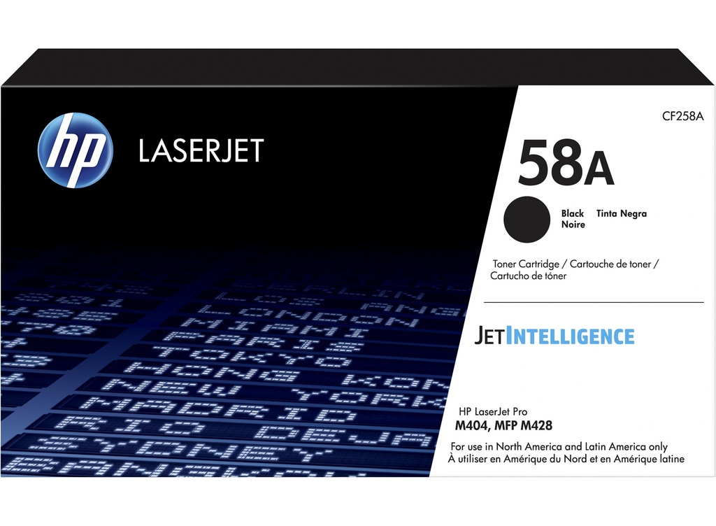 HP CF258A (NOIR) NO.58A ORIGINALE 3K 